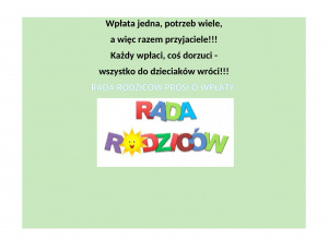 Rada Rodziców - wpłaty!!!